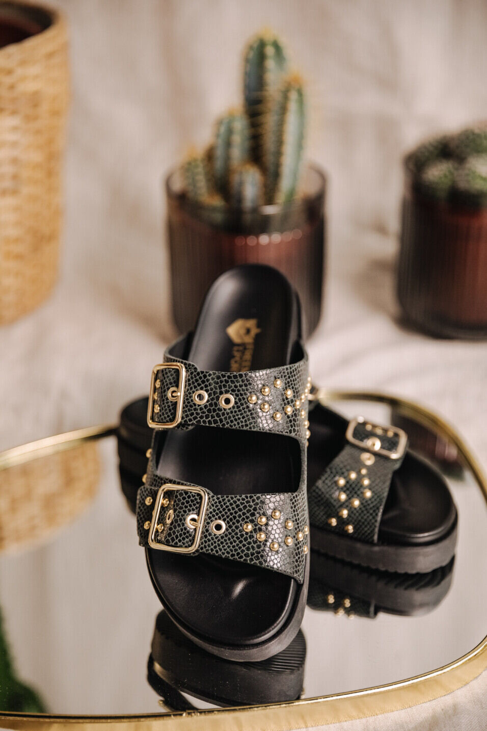 Leather sandals Woman Conny Anthra | Freeman T. Porter
