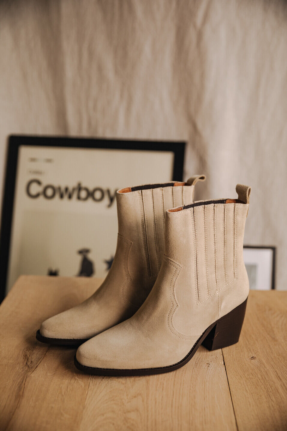 Boots en cuir Femme Teresa Papyrus | Freeman T. Porter