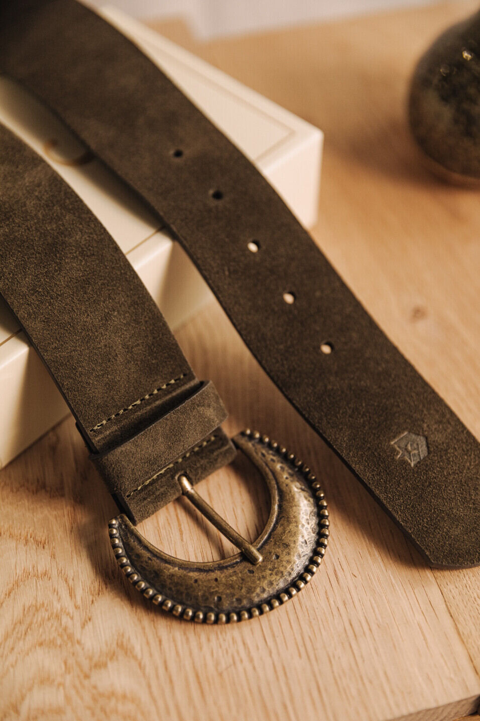 Leather belt Woman Jalma Khaki | Freeman T. Porter