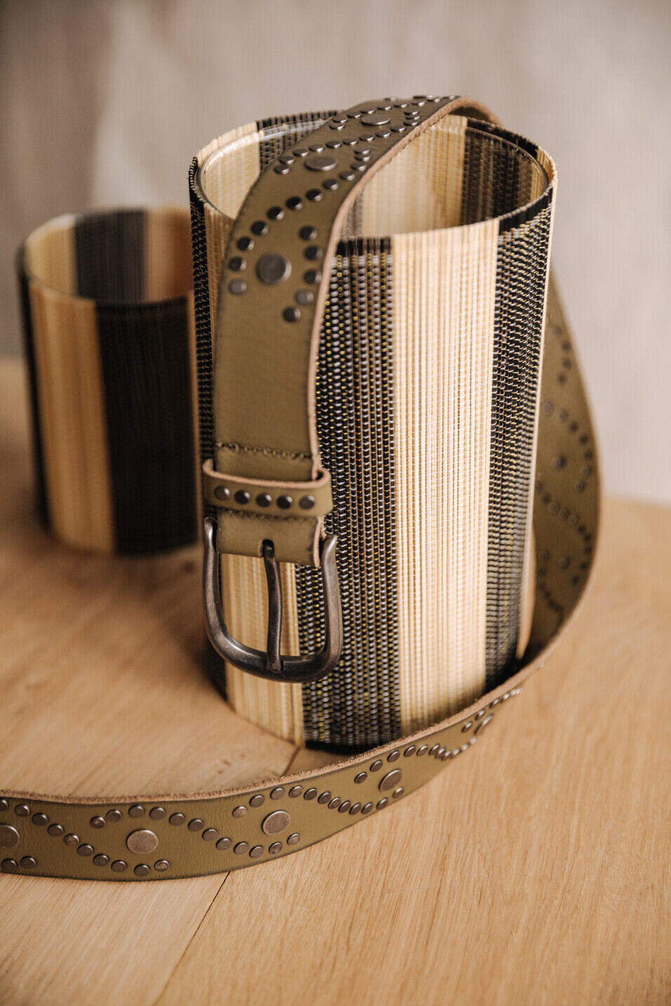 Cinturón de cuero Woman Serra Khaki | Freeman T. Porter