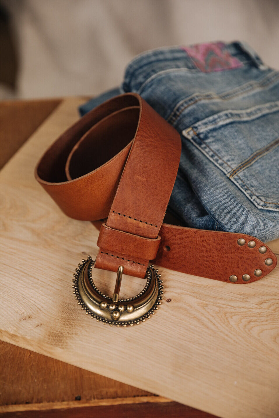 Leather belt Woman Lenya Cognac | Freeman T. Porter