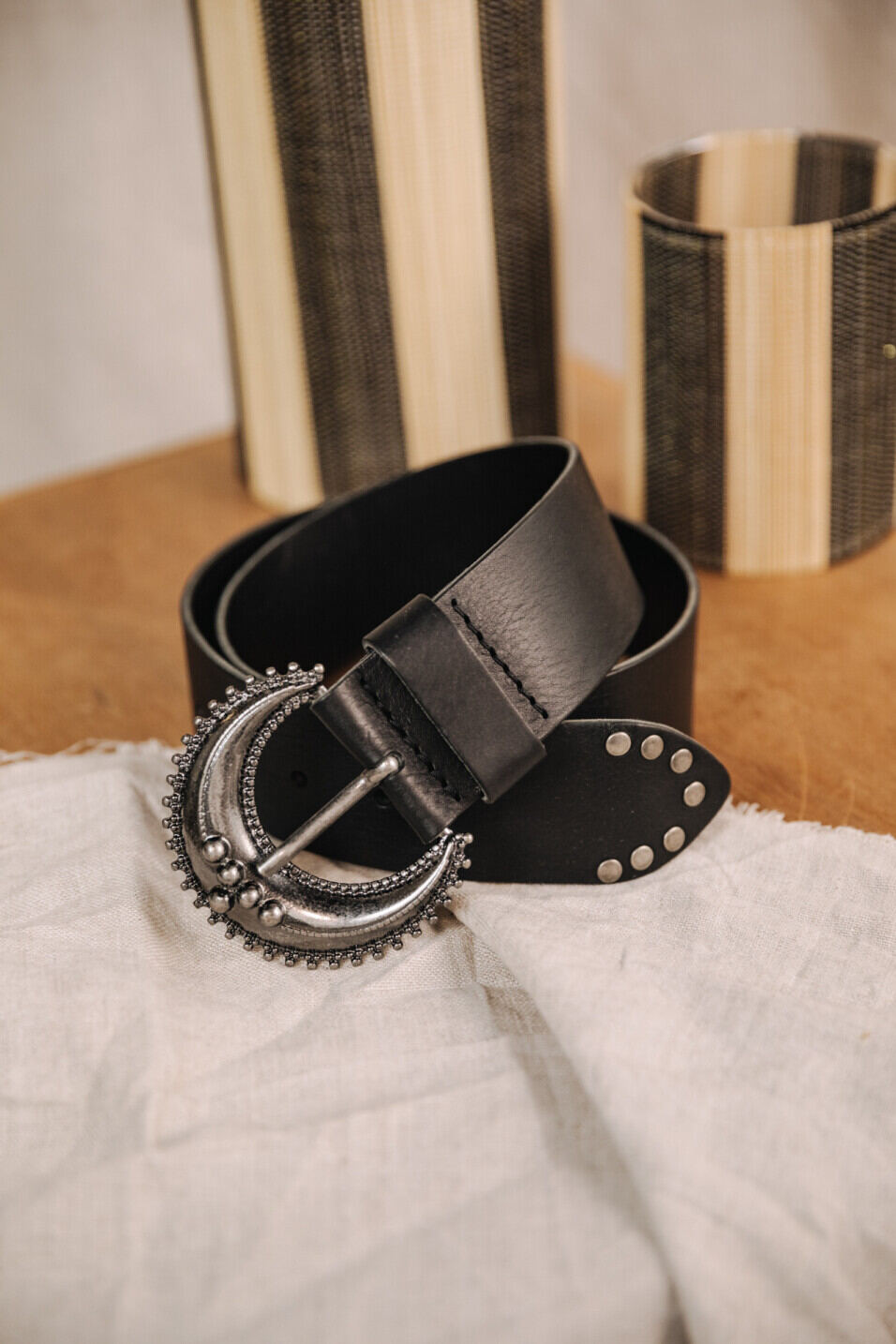 Leather belt Woman Lenya Black | Freeman T. Porter