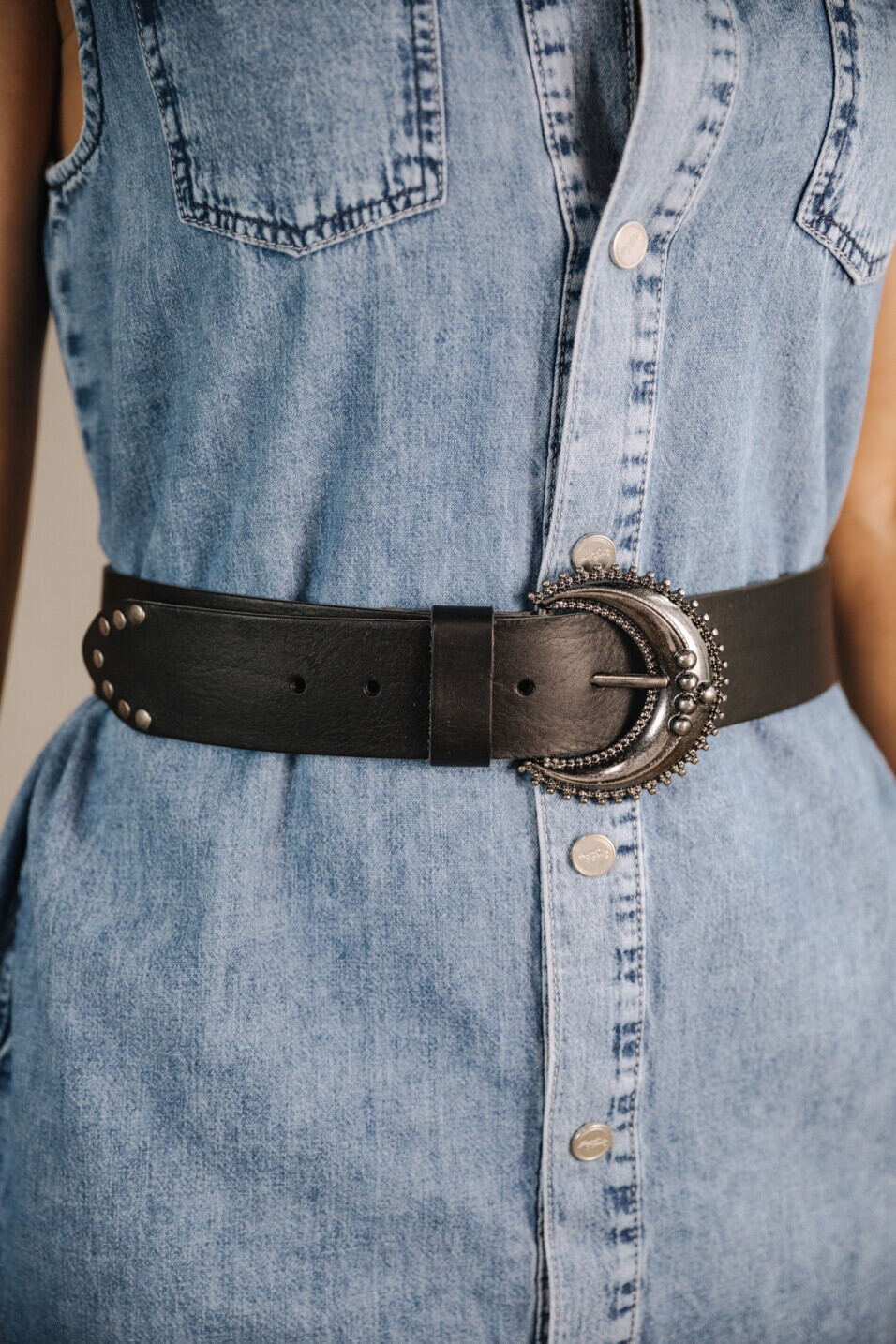 Leather belt Woman Lenya Black | Freeman T. Porter