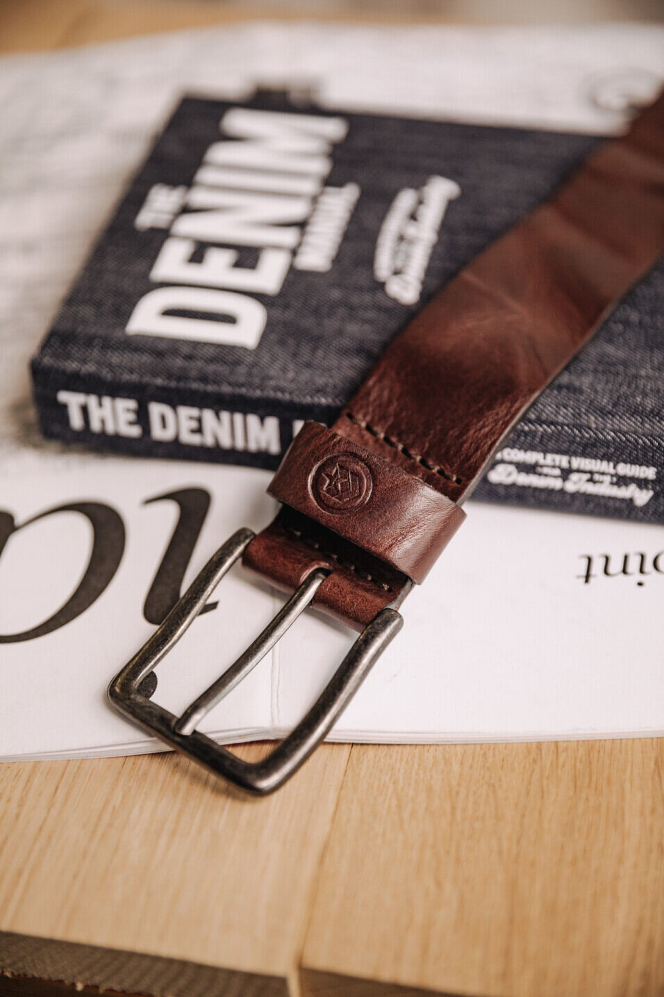Leather belt Man Agust Brown | Freeman T. Porter