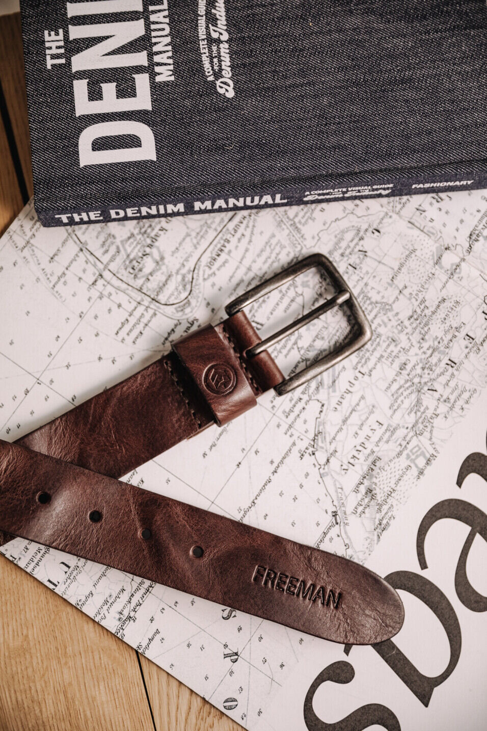Leather belt Man Agust Brown | Freeman T. Porter