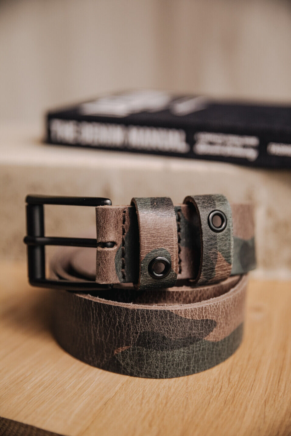 Cinturón de cuero Man Arsene Camo | Freeman T. Porter