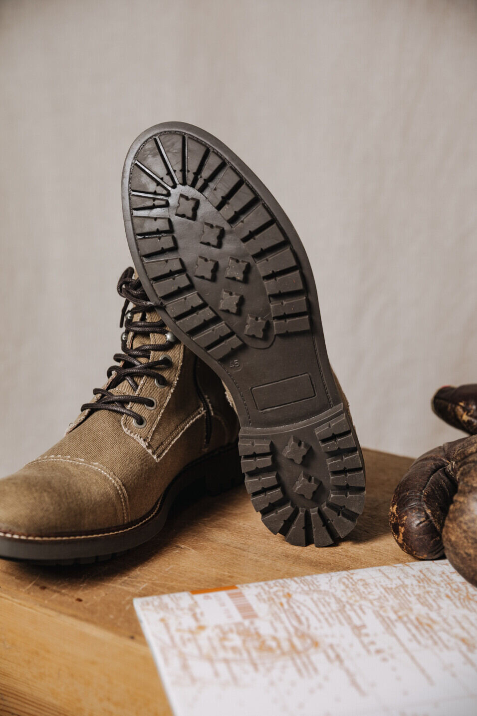 Leather boots Man Bramy Canvas Tobacco brown | Freeman T. Porter