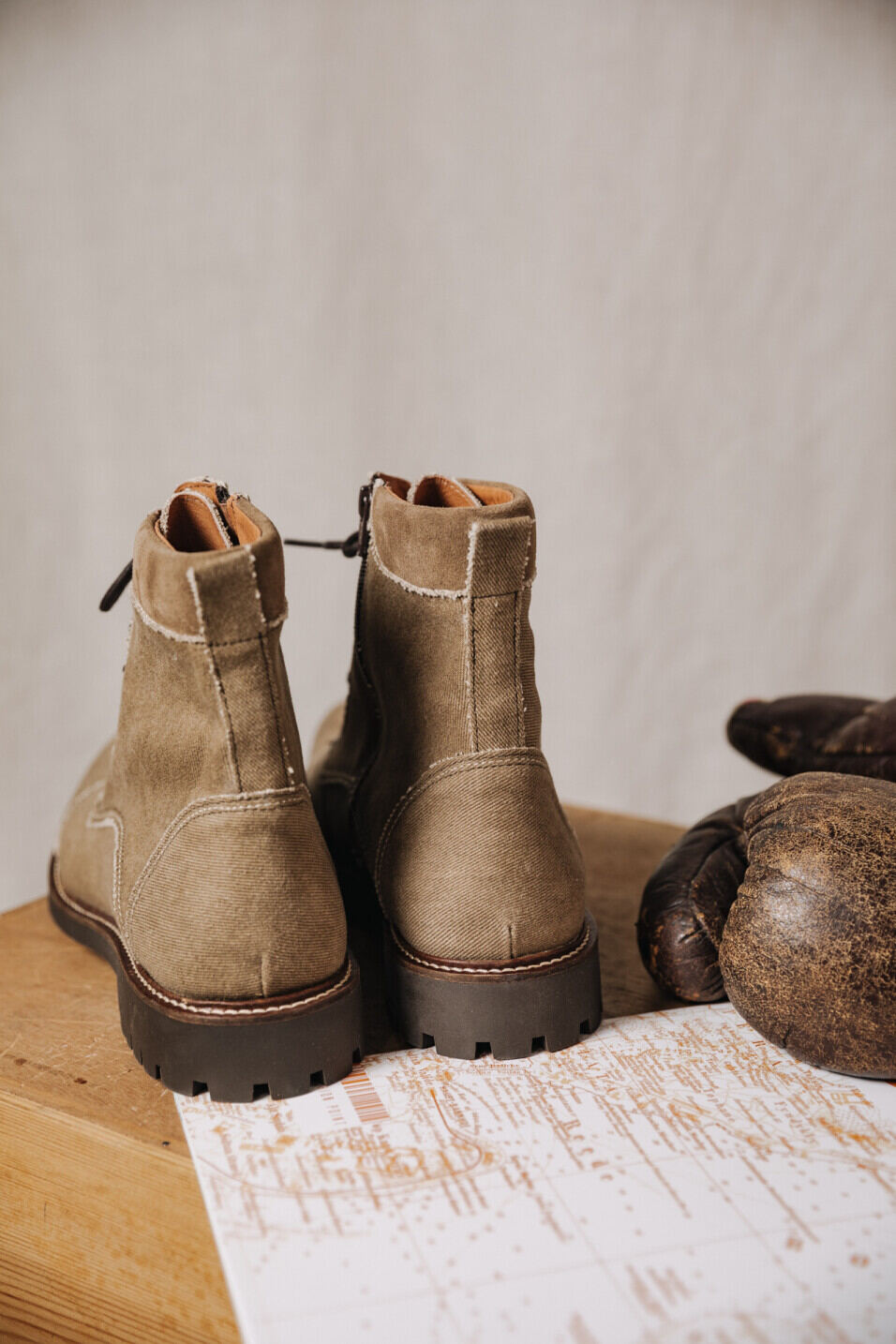 Boots en cuir Homme Bramy Canvas Tobacco brown | Freeman T. Porter