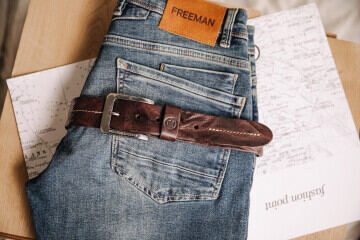 Cinturón de cuero Man Tibby Brown | Freeman T. Porter
