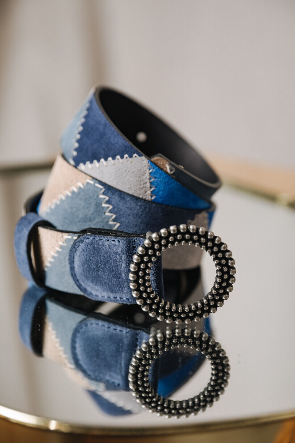 Leather belt Woman Rafaela Blue | Freeman T. Porter