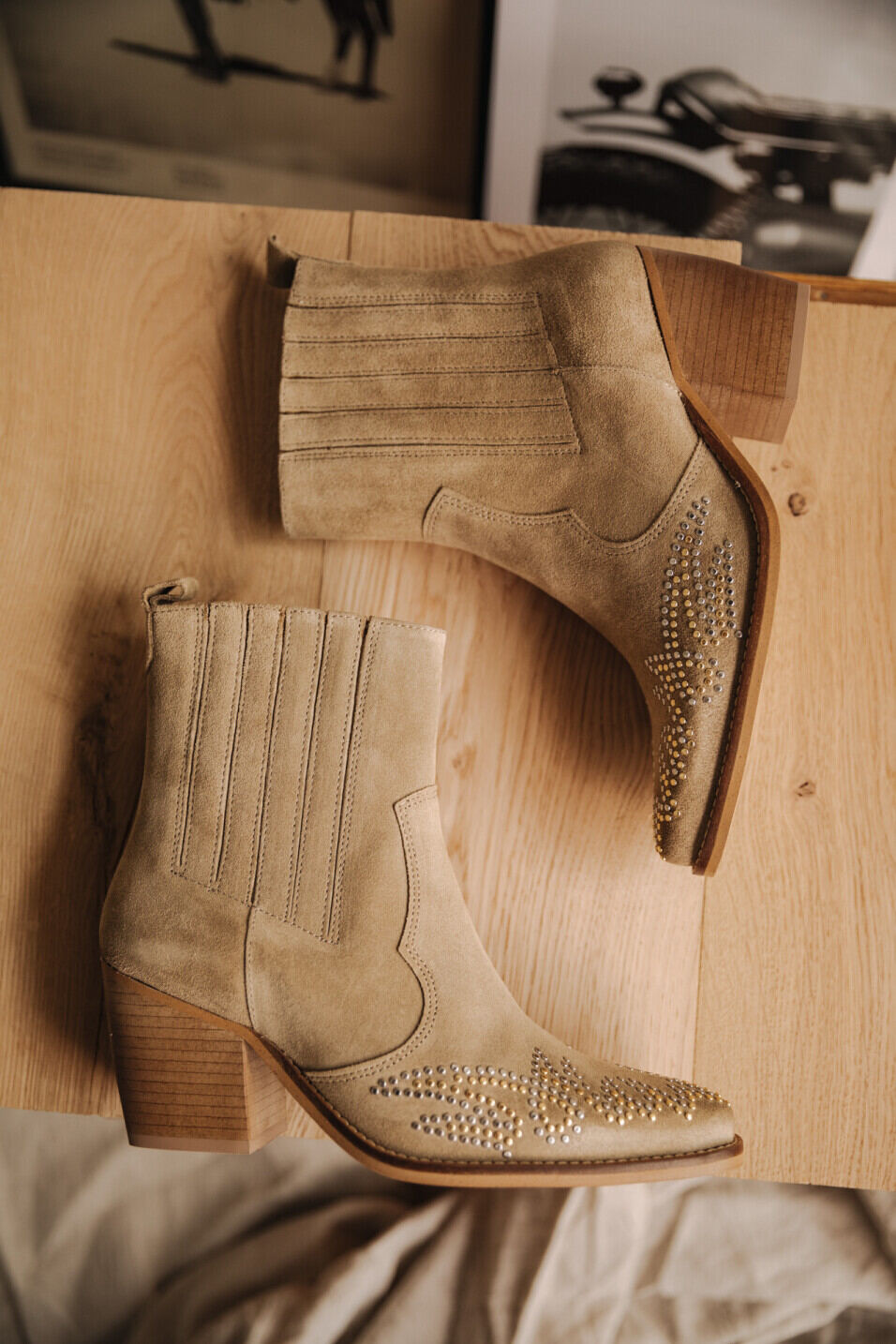 Boots en cuir Femme Teresa Piccolo Studs Rock | Freeman T. Porter