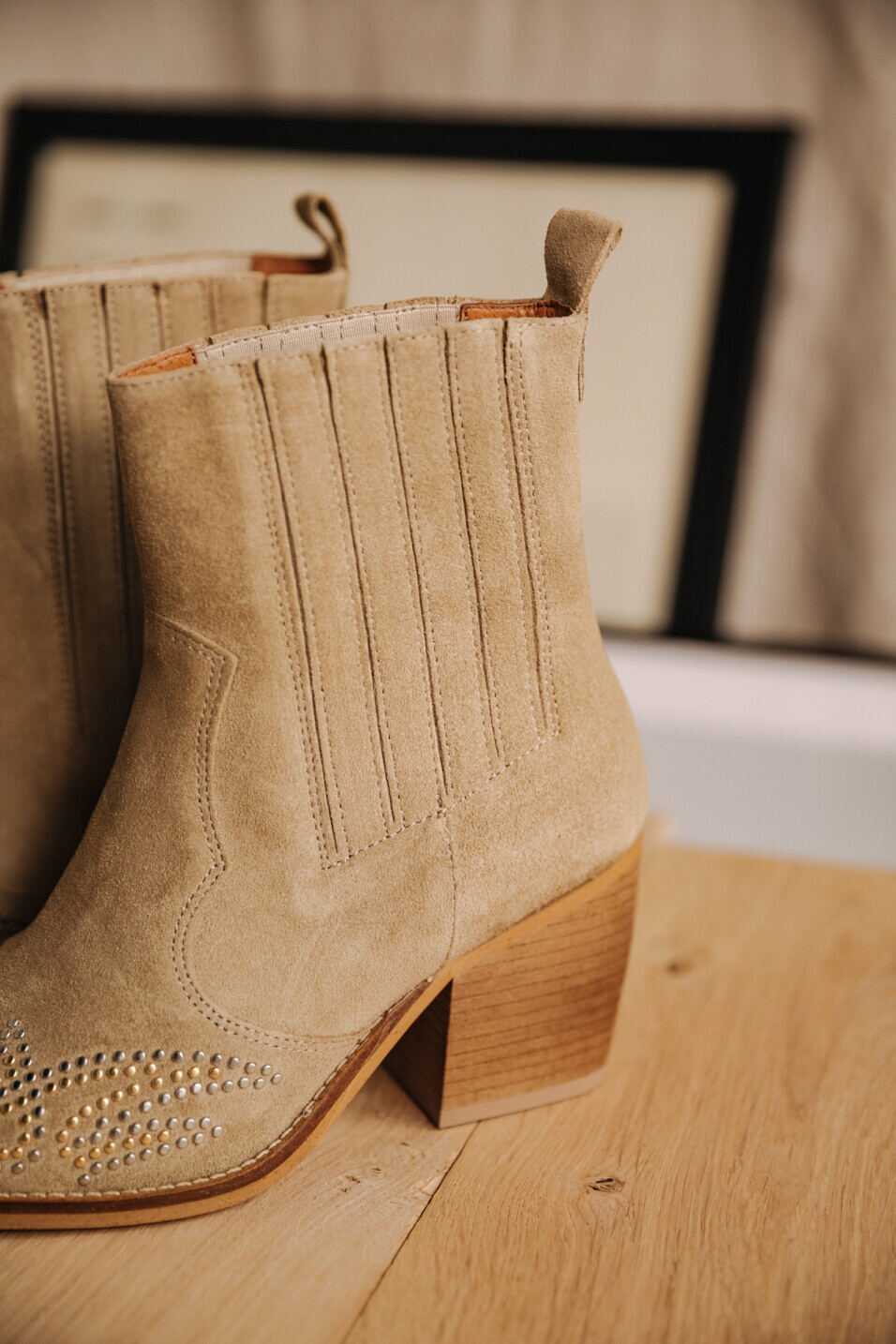Leather boots Woman Teresa Piccolo Studs Rock | Freeman T. Porter