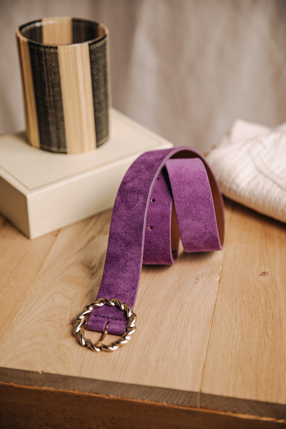 Leather belt Woman Bossa Purple | Freeman T. Porter