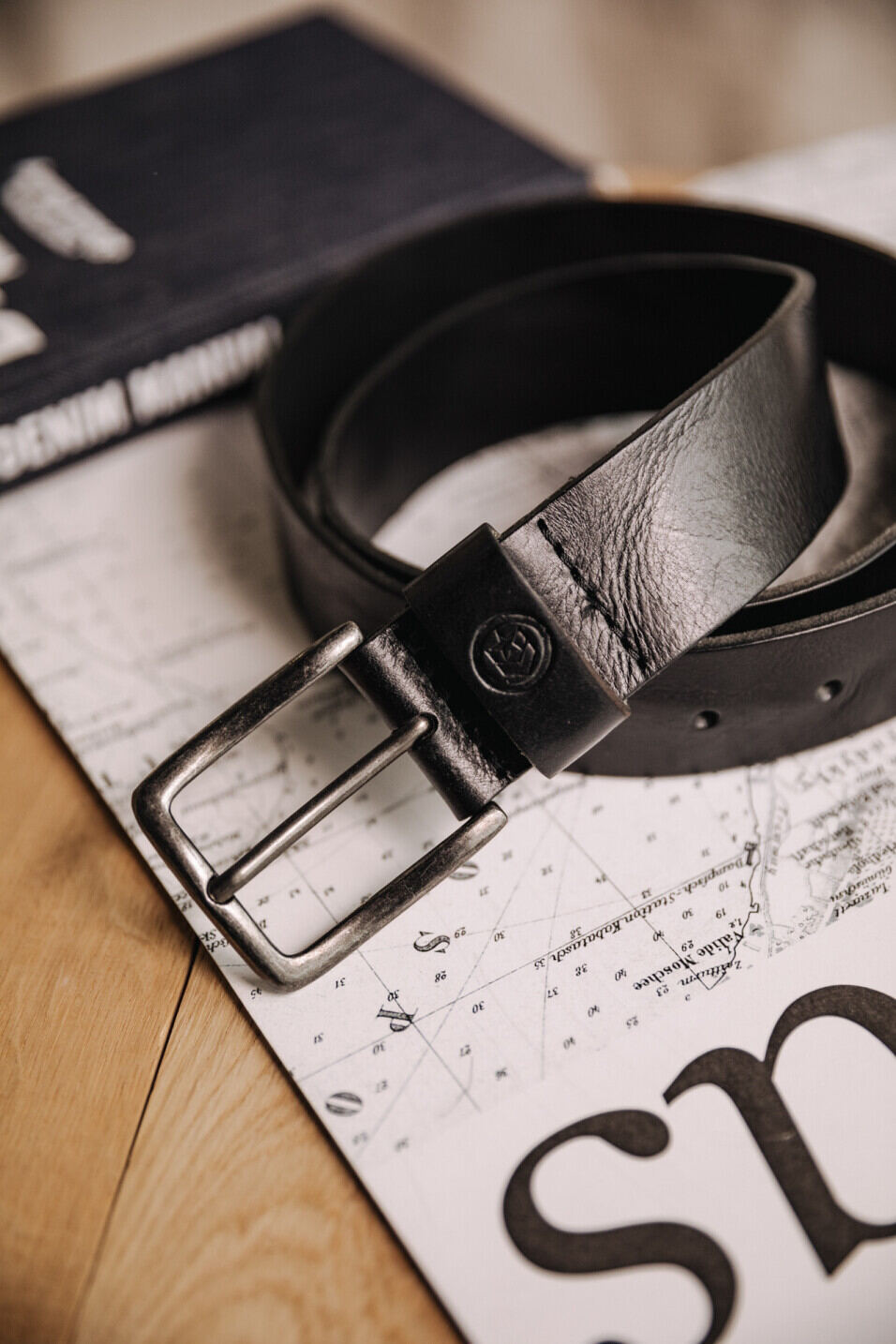 Leather belt Man Agust Black | Freeman T. Porter