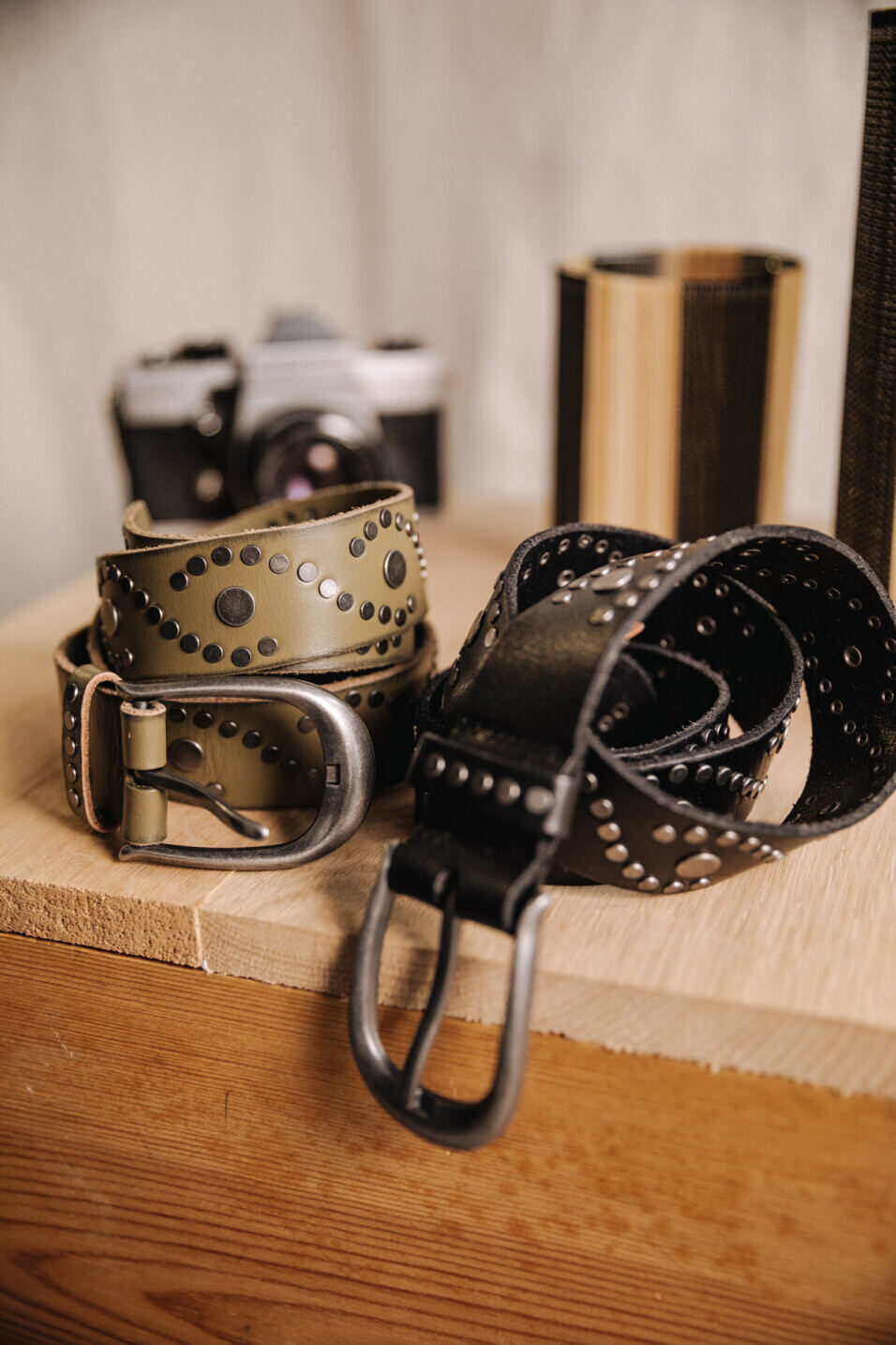 Leather belt Woman Serra Khaki | Freeman T. Porter