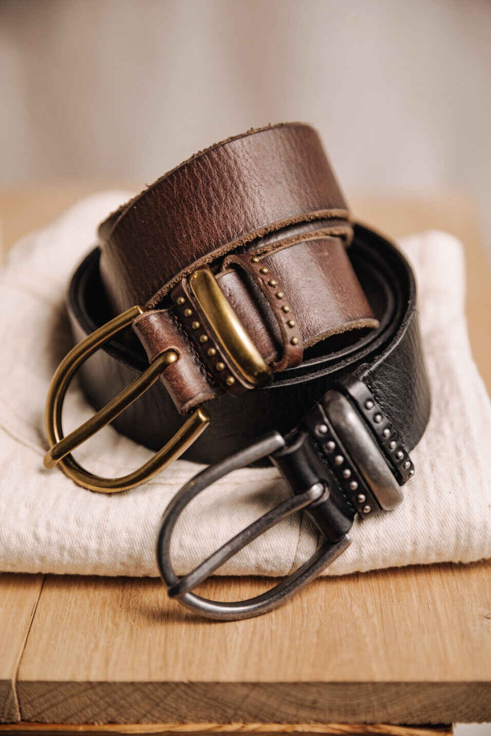 Leather belt Woman Aja Black | Freeman T. Porter