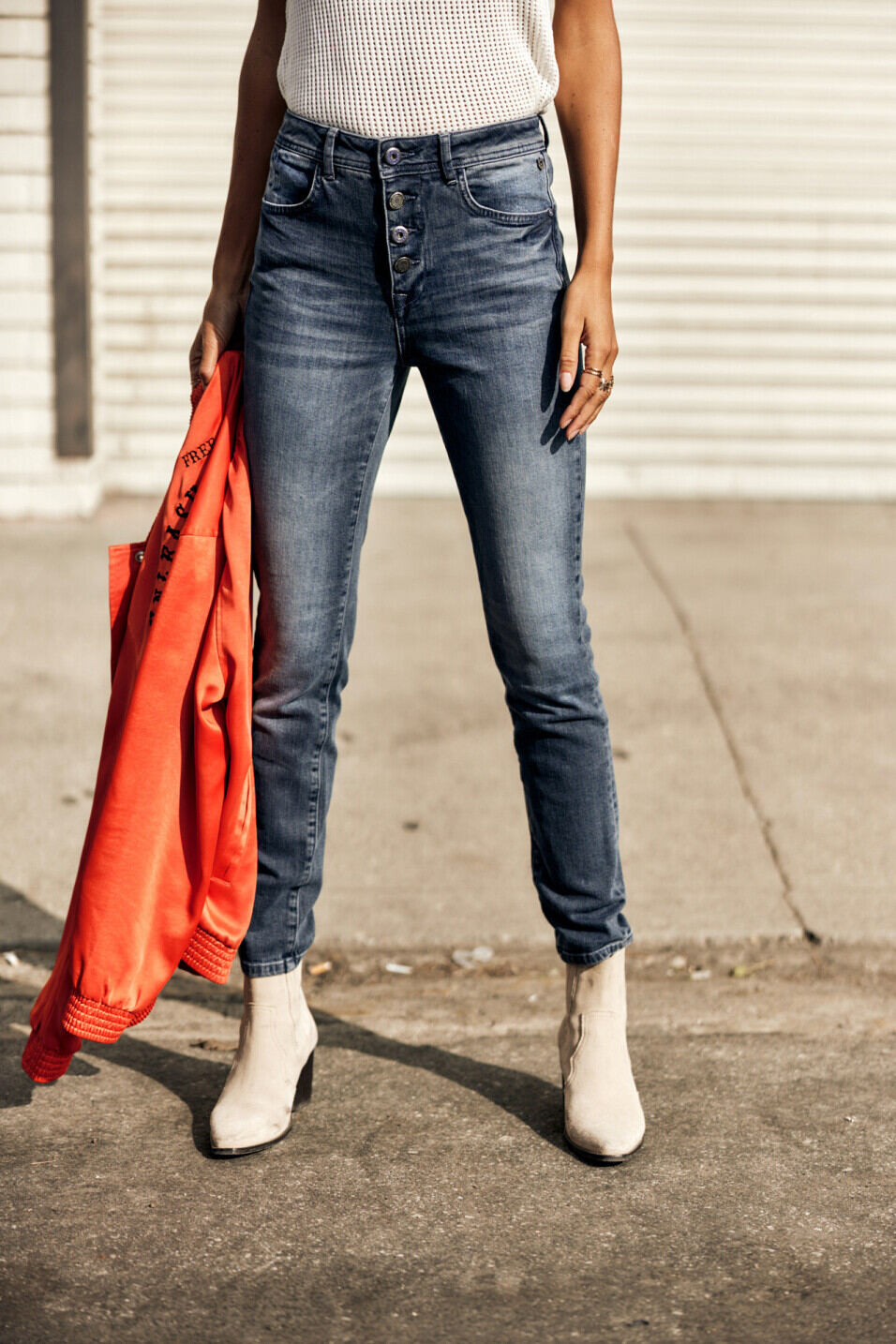 Jeans taille haute slim Femme Meryle Brazil | Freeman T. Porter