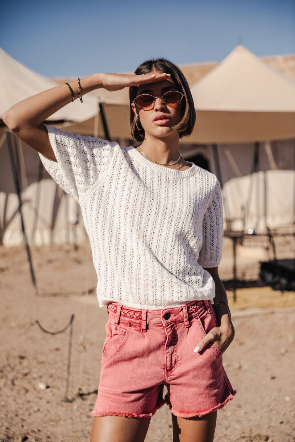 Fitted sweater Woman Peronelle White | Freeman T. Porter