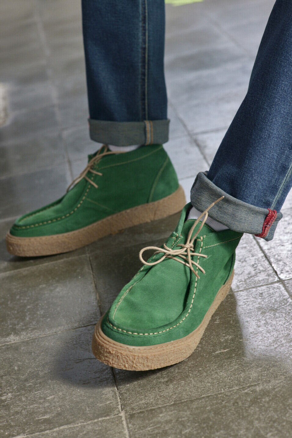 Leather boots Man Keo Suede Green | Freeman T. Porter