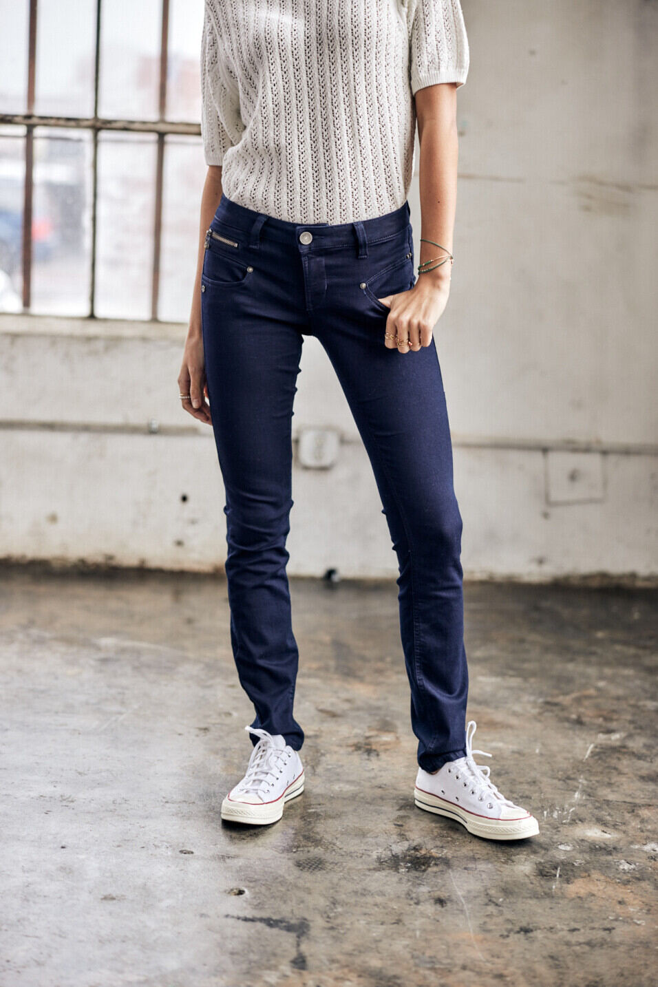 Jeans slim Femme Alexa Slim Flora | Freeman T. Porter