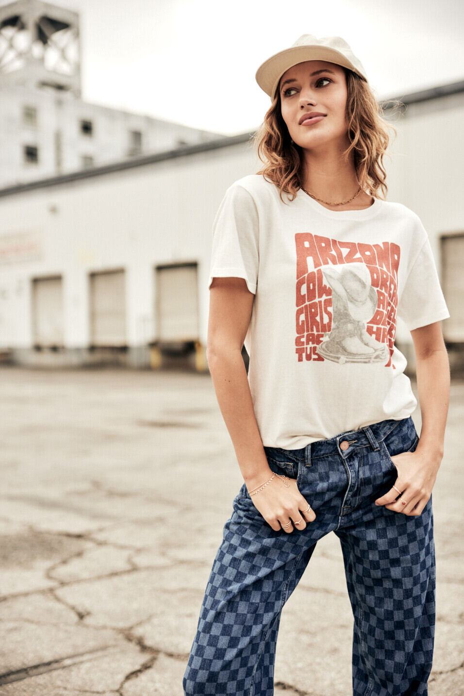T-shirt manches courtes Femme Suria Arizona Off white | Freeman T. Porter