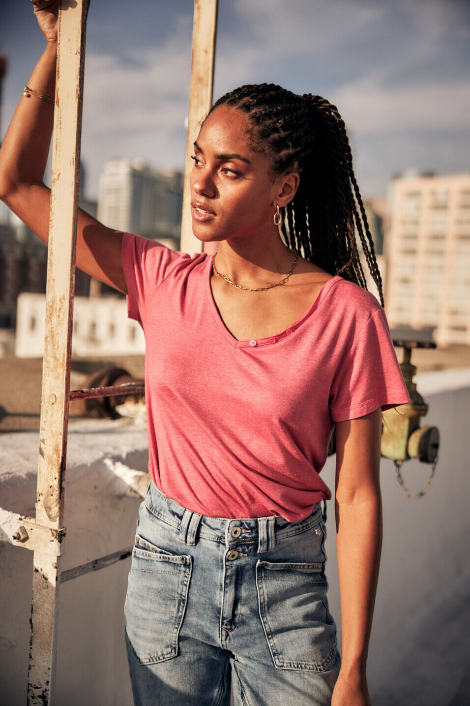 Gerades T-Shirt Woman Tarissa Icon American beauty | Freeman T. Porter