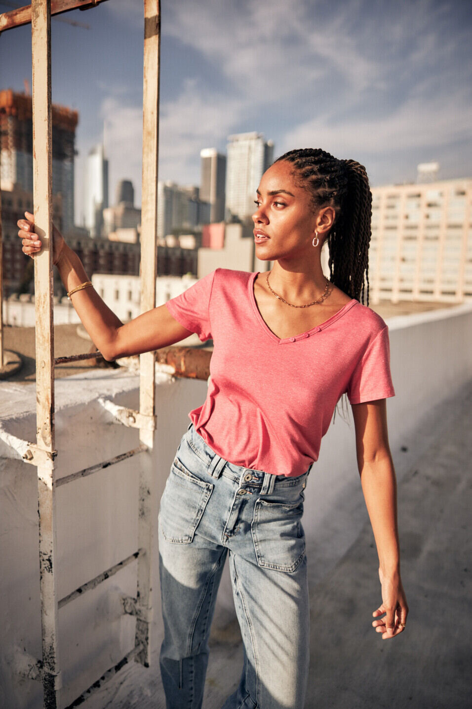 Gerades T-Shirt Woman Tarissa Icon American beauty | Freeman T. Porter