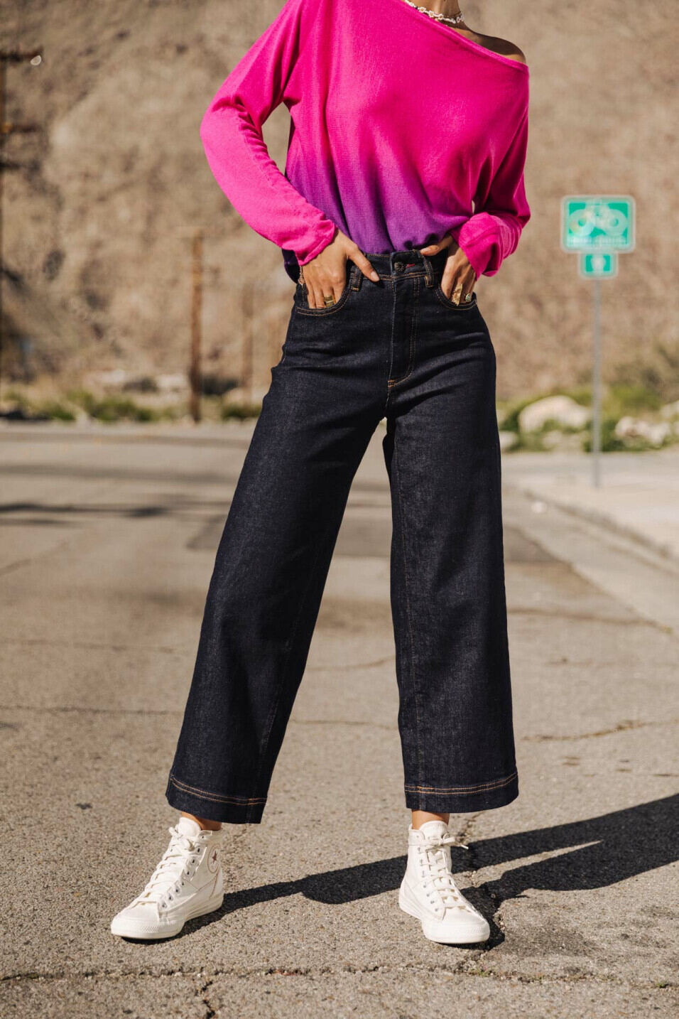 Cropped Jeans mit hoher Taille Woman Nylia Bellagio | Freeman T. Porter