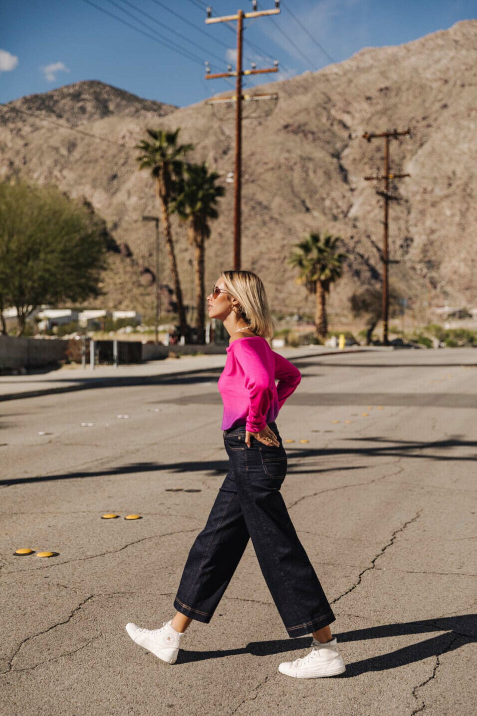 Cropped high-waist jeans Woman Nylia Bellagio | Freeman T. Porter