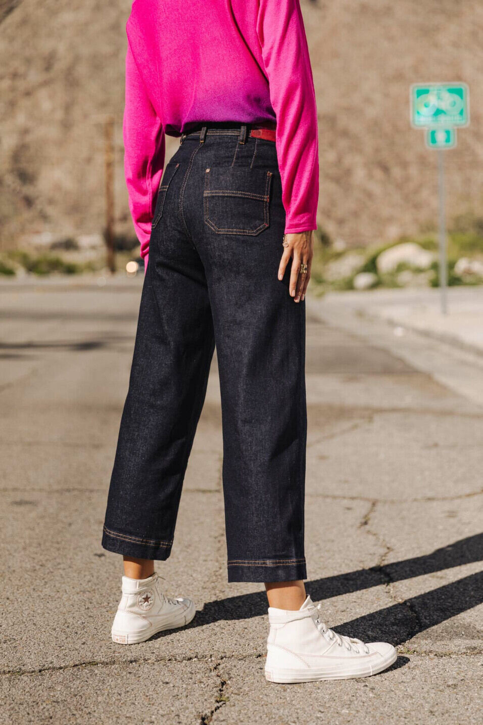 Cropped high-waist jeans Woman Nylia Bellagio | Freeman T. Porter