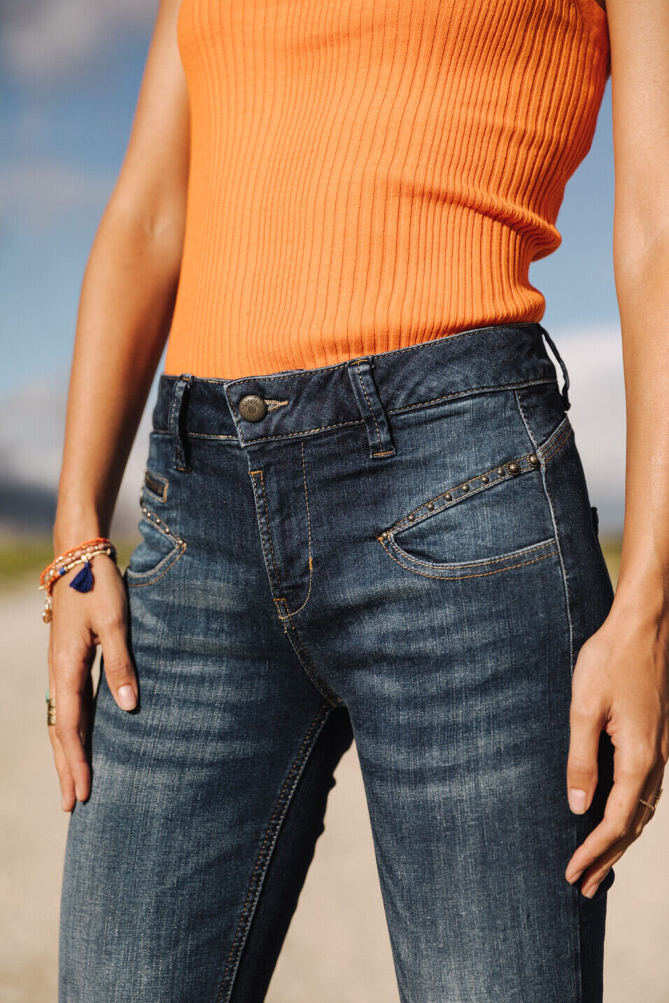 Skinny Jeans Woman Alexa High Waist Cropped Fever | Freeman T. Porter