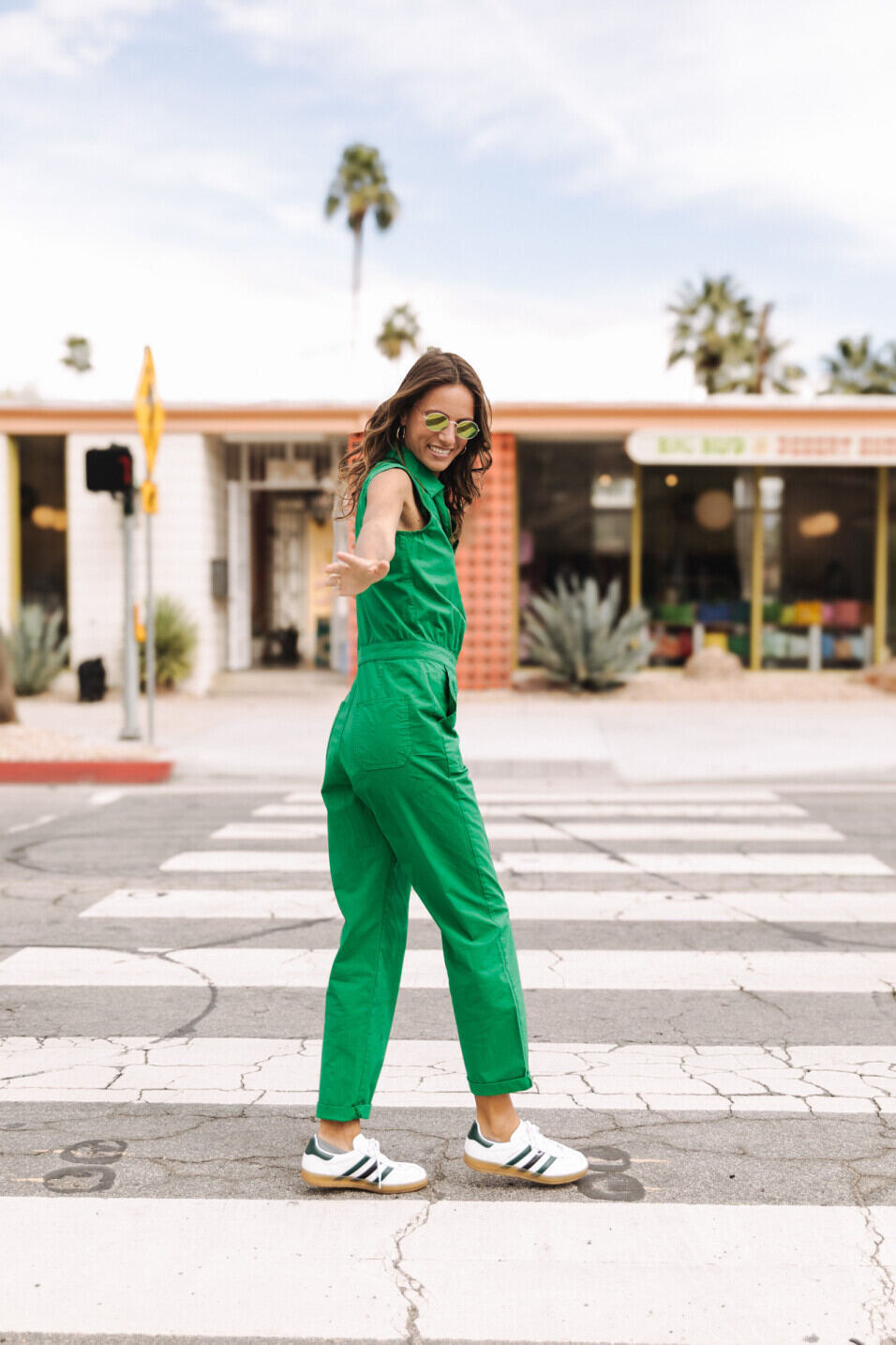 Sleeveless jumpsuit Woman Martha Calvi Jolly green | Freeman T. Porter