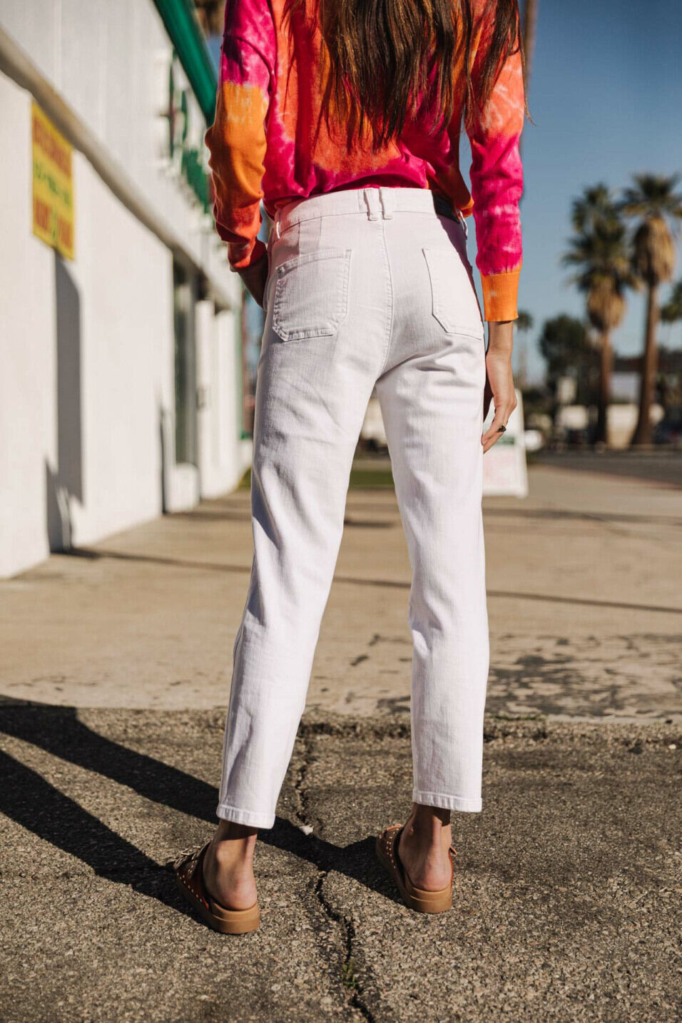 High-waist pants Woman Octavia Milky Bright white | Freeman T. Porter