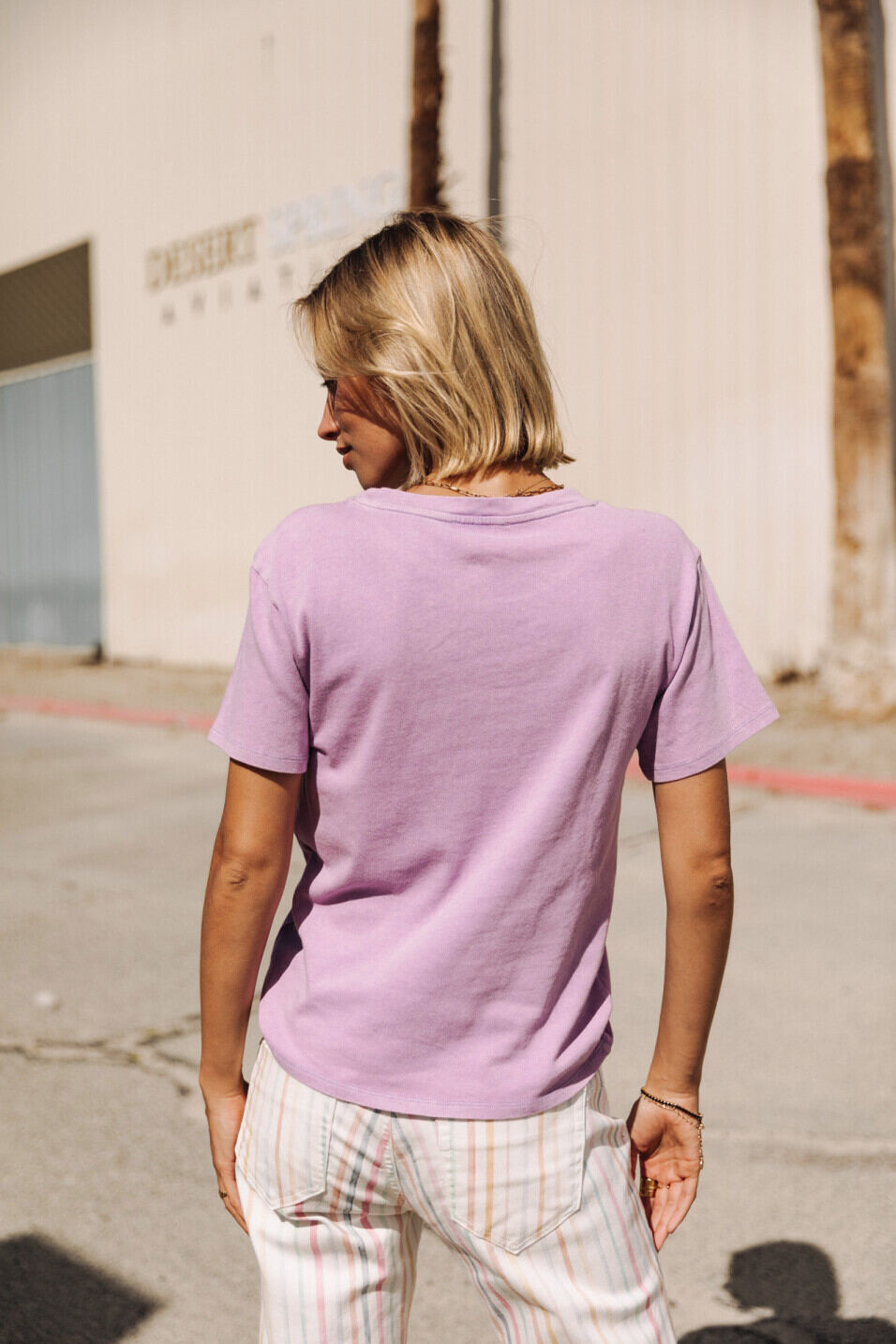 T-shirt manches courtes Femme Suria Print Dakota Lavender | Freeman T. Porter