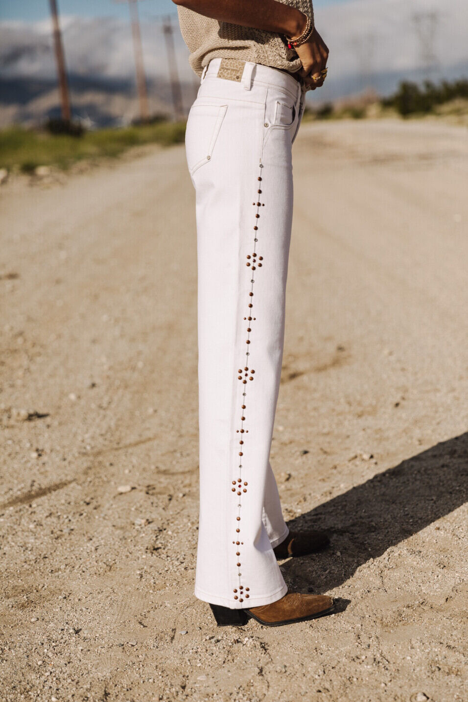 Wide-leg pants Woman Agatha Andalousia Off white | Freeman T. Porter