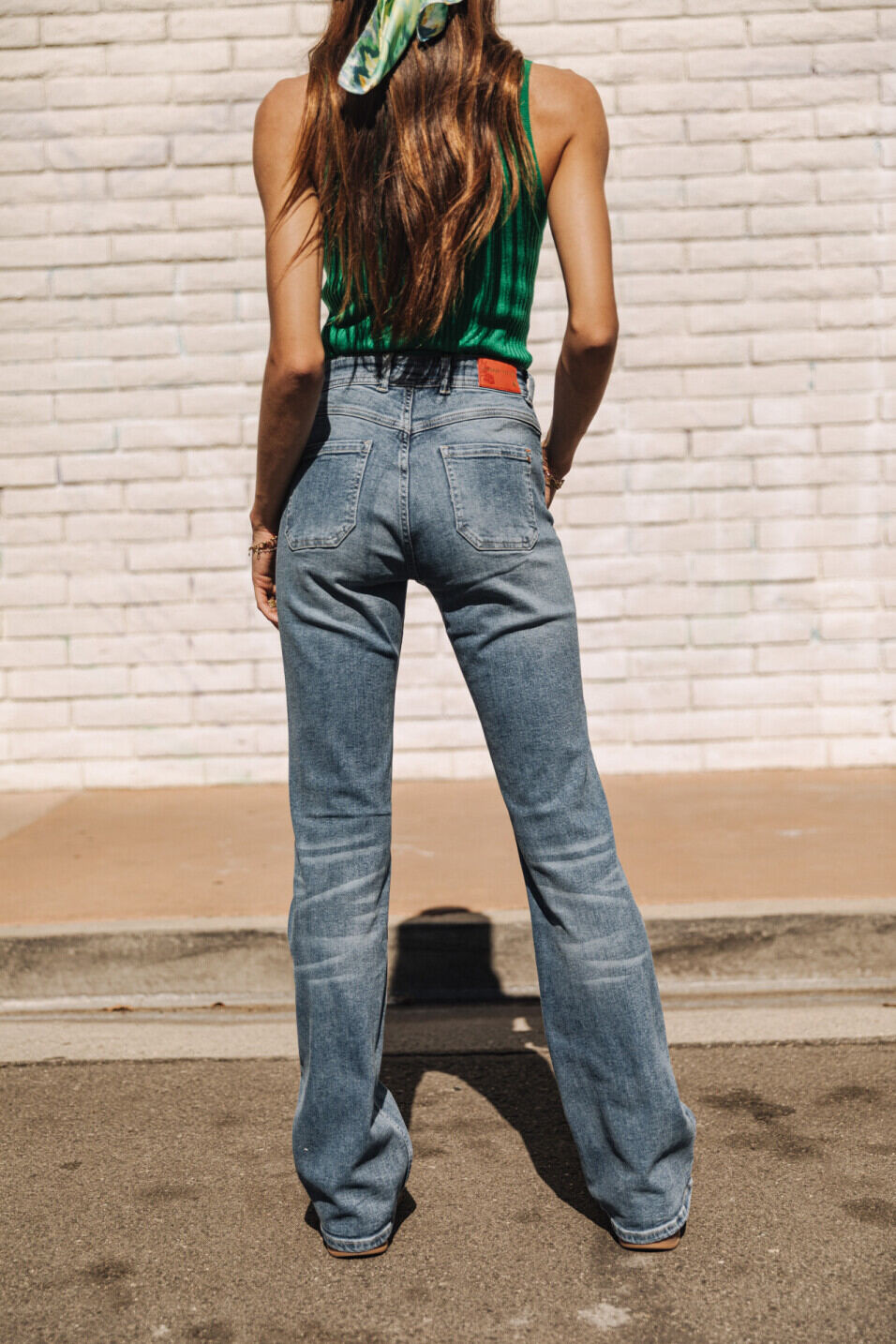 Jeans bootcut taille haute Femme Graciella Barbade | Freeman T. Porter