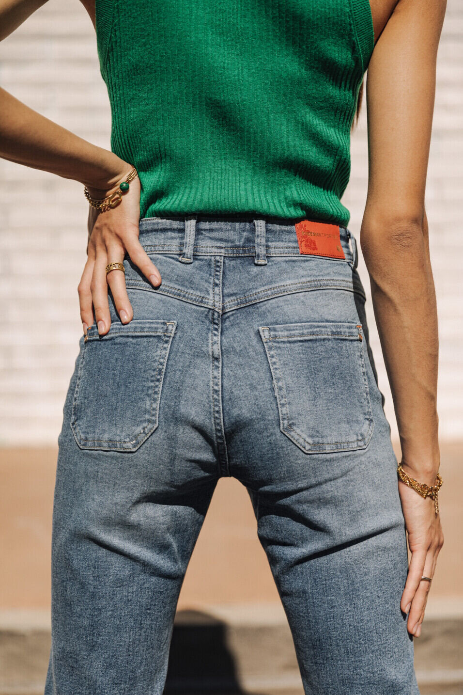 Jeans bootcut taille haute Femme Graciella Barbade | Freeman T. Porter
