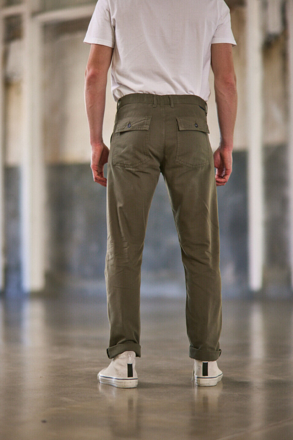 Pantalones rectos Man Bastian Utility Dusty olive | Freeman T. Porter