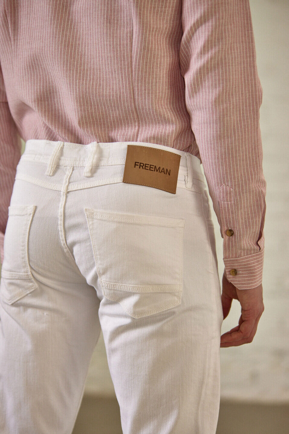 Gerade Jeans Man Jimmy California Bright white | Freeman T. Porter