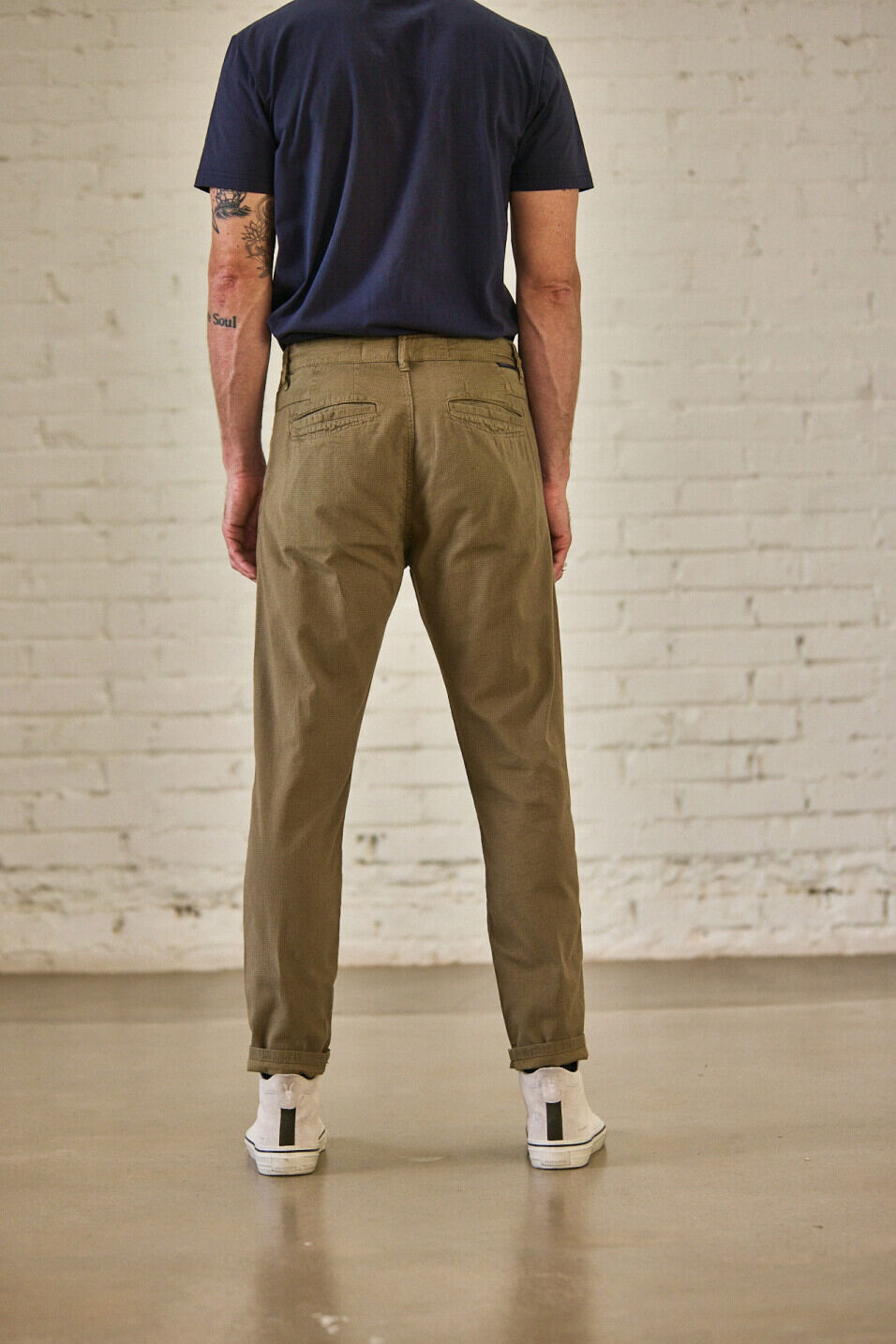 Pantalon chino Homme Bruce Aras Dusky green | Freeman T. Porter