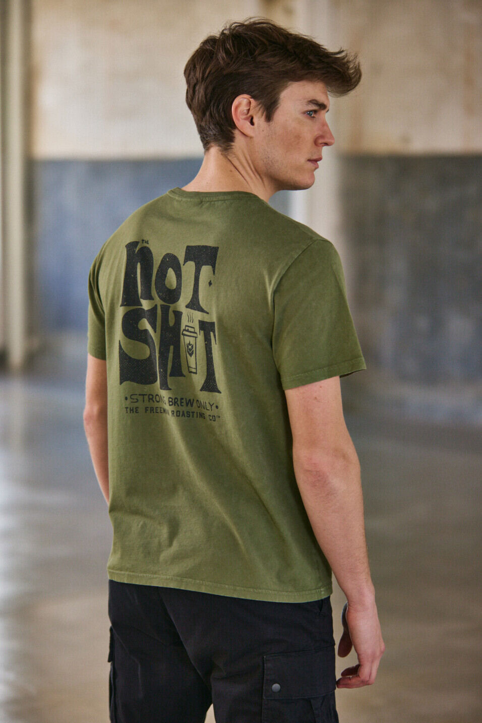 Printed T-shirt Man Ivander Hot Shot Winter moss | Freeman T. Porter