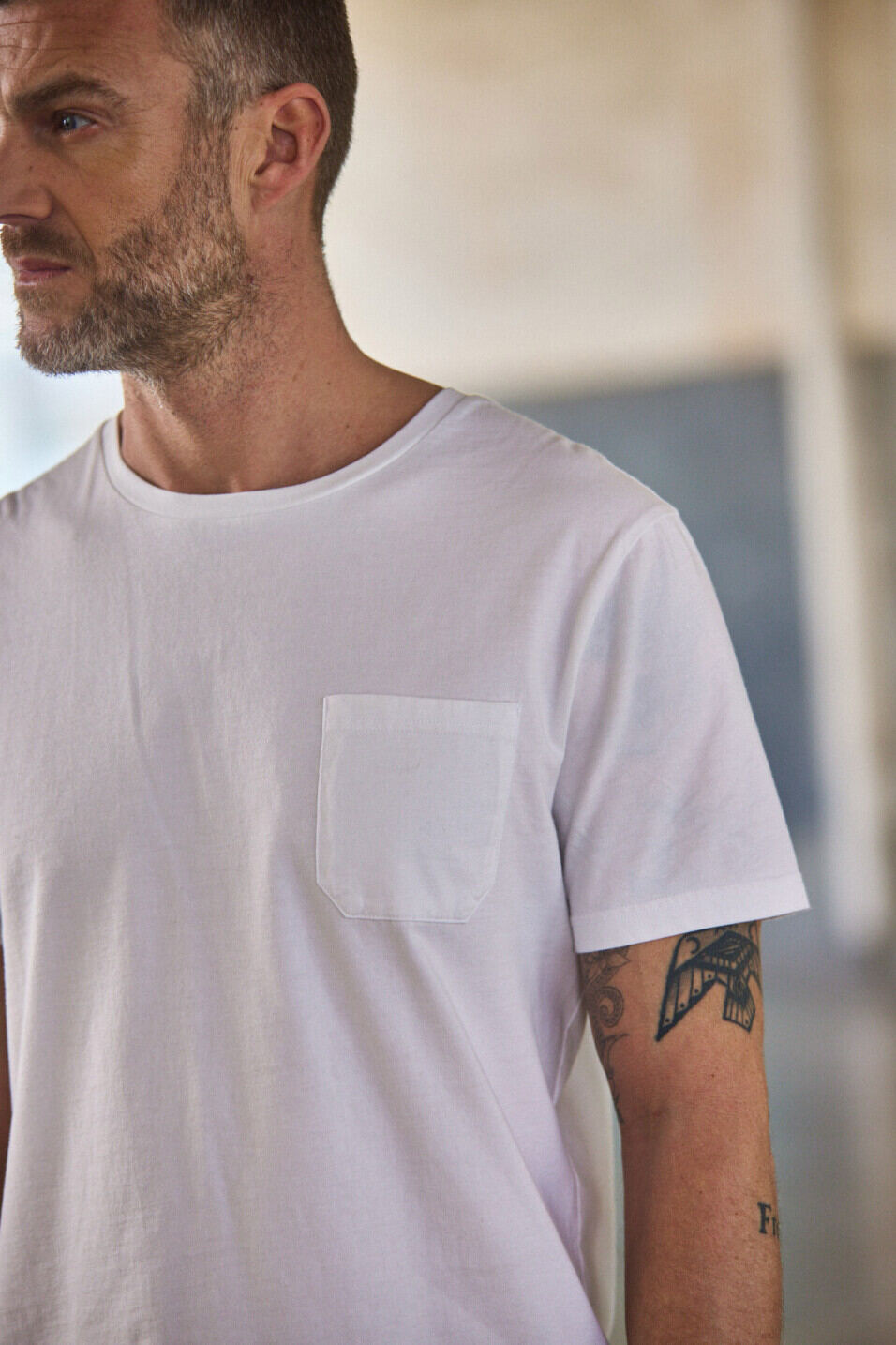 T-shirt à poche Homme Flavio Illinois Bright white | Freeman T. Porter