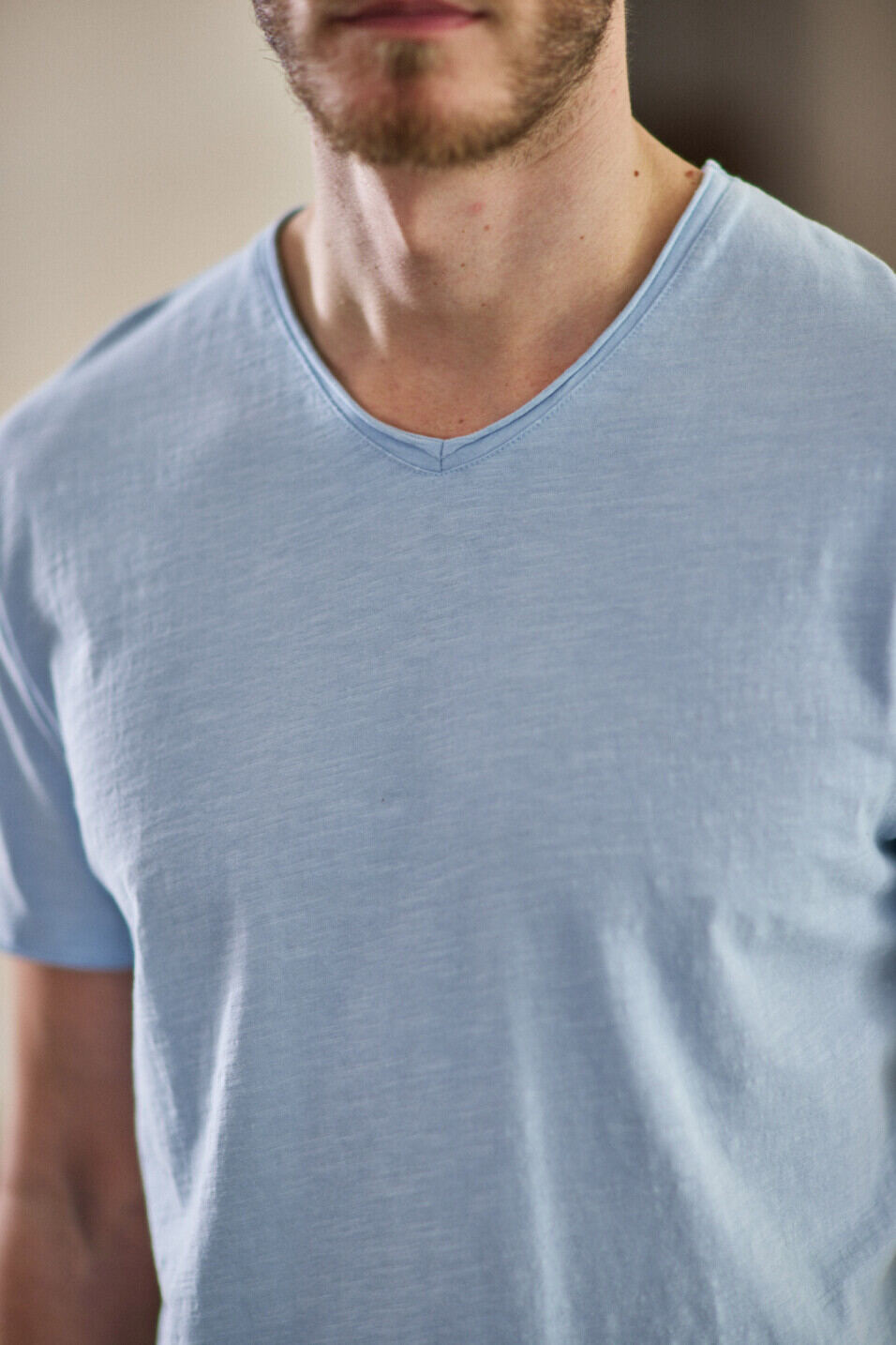 Camiseta slim-fit Man Leandro Kansas Blue sky | Freeman T. Porter