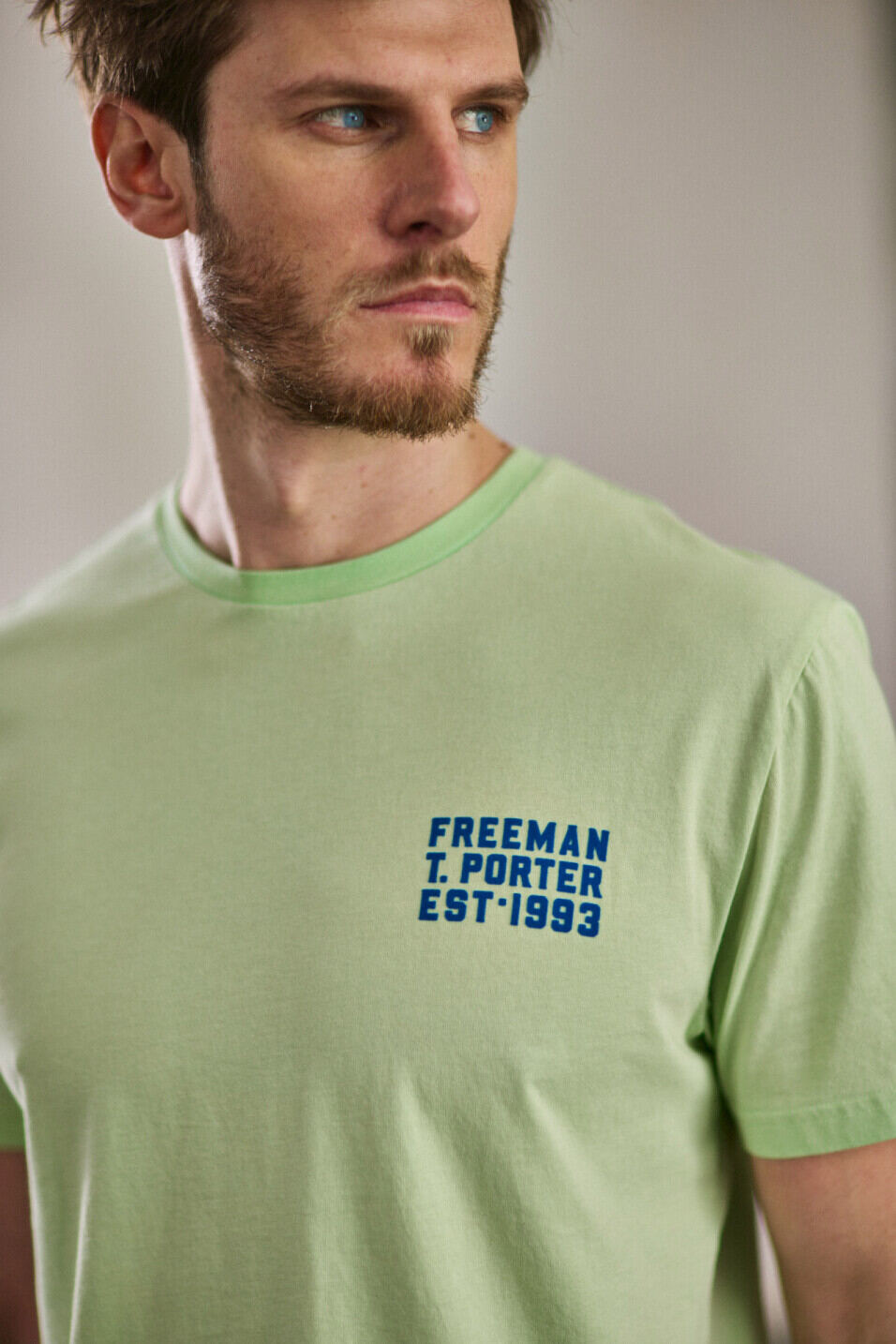 T-shirt manches courtes Homme Ivander Chill Subtle green | Freeman T. Porter