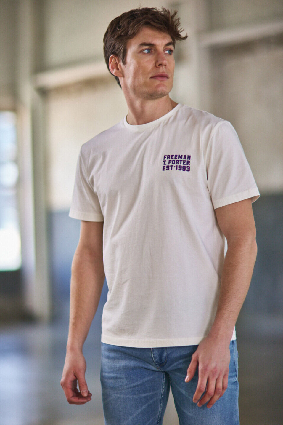 Camiseta mangas cortas Man Ivander Chill Egret | Freeman T. Porter