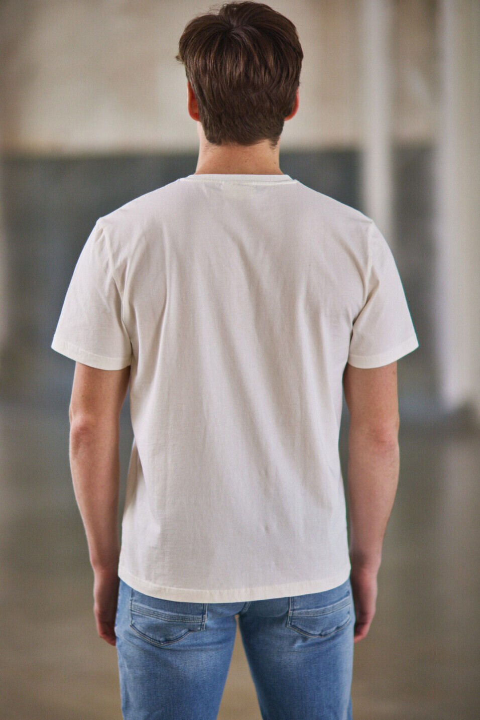 Gerades T-Shirt Man Ivander Chill Egret | Freeman T. Porter