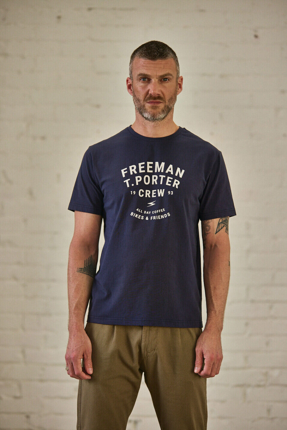 Short sleeve T-shirt Man Ivander Crew Anthra | Freeman T. Porter
