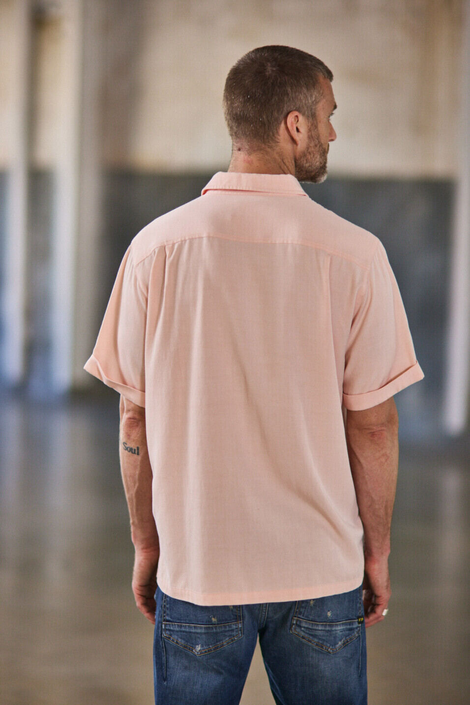 Chemise coupe relax Homme Marco Miami Light pink | Freeman T. Porter