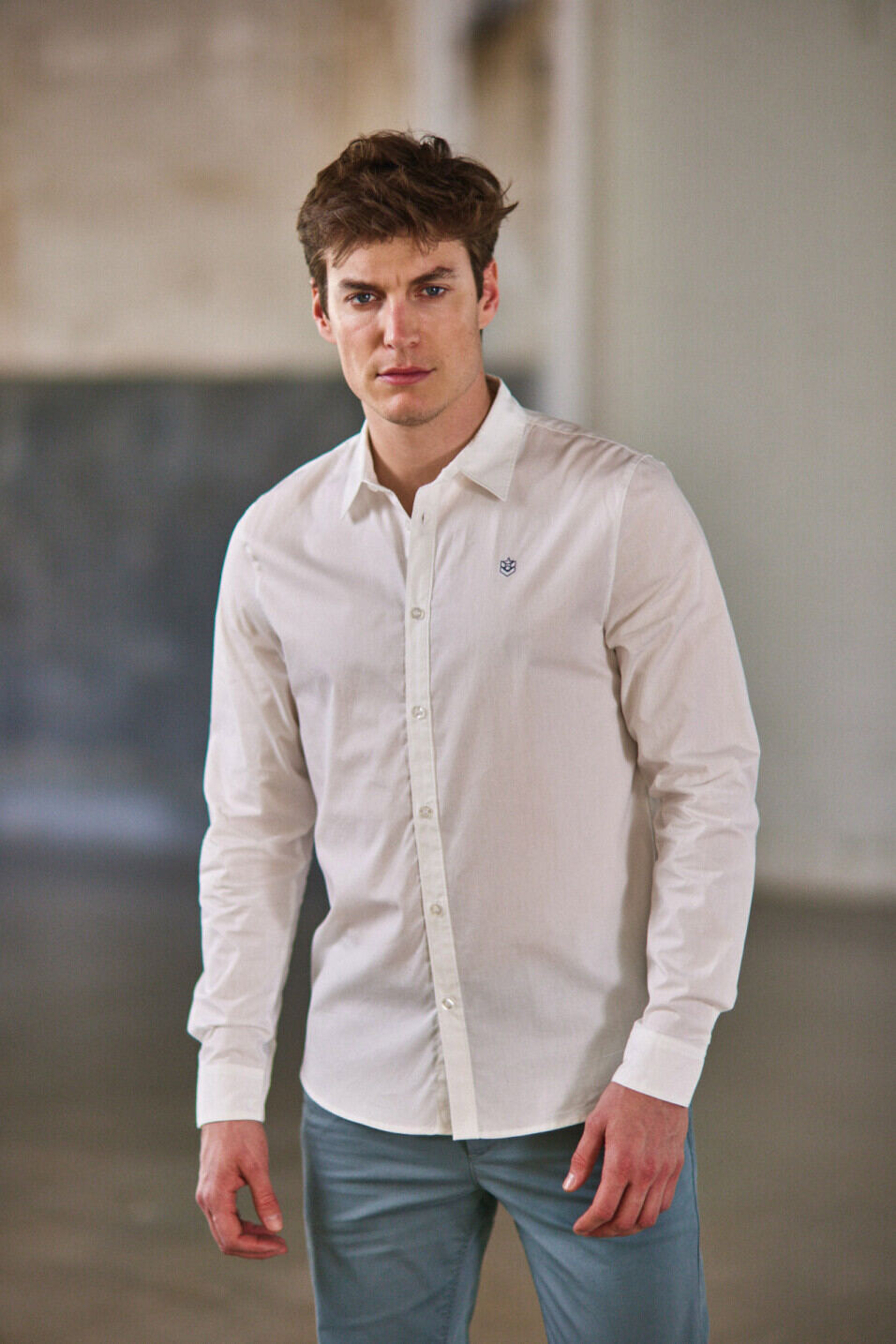 Camisa mangas largas Man Yoris Poplin Bright white | Freeman T. Porter