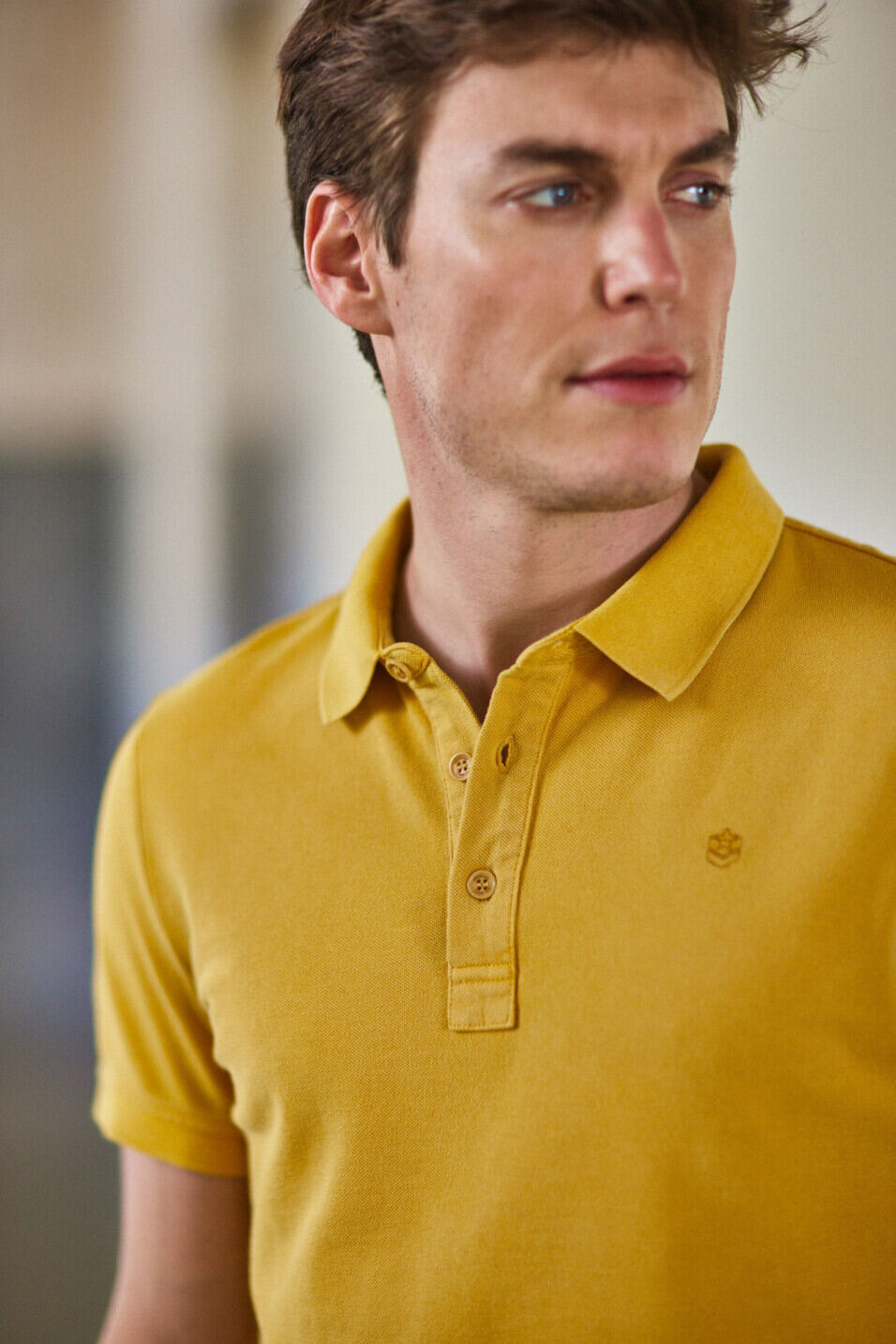 Straight polo shirt Man Tadley Icon Spectra yellow | Freeman T. Porter